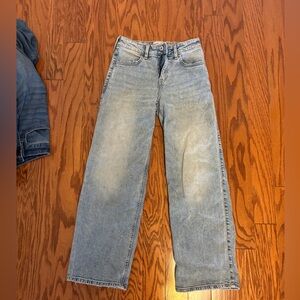 EUC abercrombie high rise wide leg jeans, size 13/14 regular